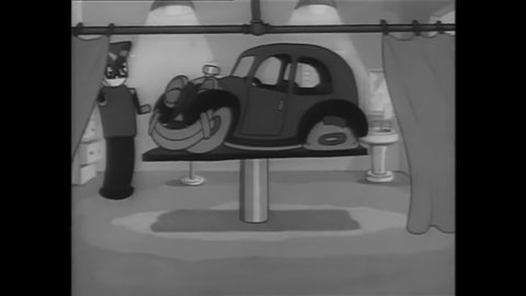 1939 - In this animated film, a car is brought to Betty Boop's auto body shop and it gives birth to two little cars.