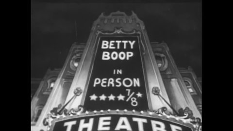 1937 - In this animated film, Betty Boop puts her puppy to bed backstage before her curtain call.