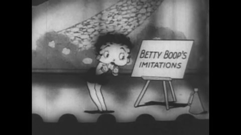 1934 - In this animated film, Betty Boop sings "Boop-Oop-a-Doop" for an excited audience at a theater.