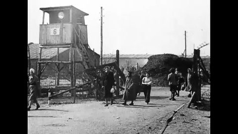 1945 - Commandant Josef Kramer and SS guards are taken into custody by the British liberators of the Bergen-Belsen concentration camp.