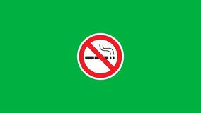No Smoking Footage Video , vector sign for no smoking, no smoking icon