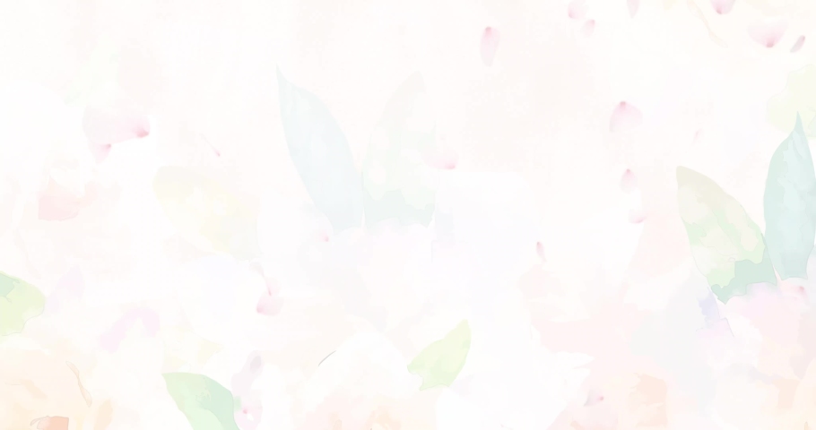 Beautiful wedding watercolor rose flower peony flower Royalty-Free Stock Footage #1076673563