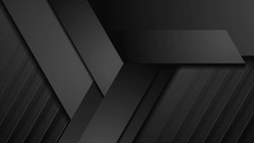 Black stripes abstract technology geometric motion background. Seamless looping. Video animation Ultra HD 4K 3840x2160