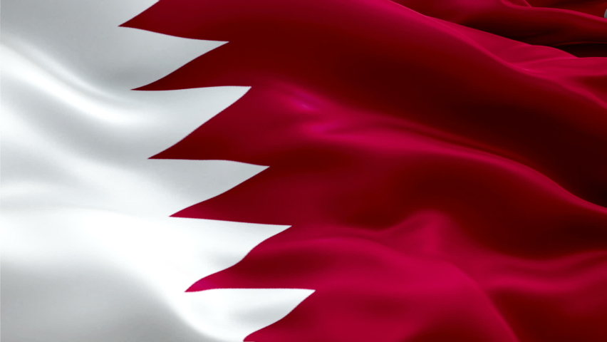 Qatar flag. Motion Loop video waving in wind. Qatar Doha Flag background. Qatar Flag Looping Closeup 1080p Full HD footage. Qatar middle east country flags footage video for film,news
 | Shutterstock HD Video #1076694182