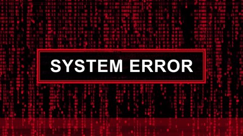 System Error - matrix code background
