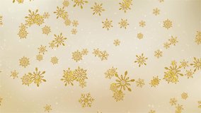 Snow falling on Golden sky particles in the winter Christmas loop background merry christmas, Holiday, winter, New Year, snowflake, snow, festive, snow flakes. Happy New Year 2023, 2024, 2022 - Powered by Shutterstock - Get 15% off with code: PIKWIZARD15