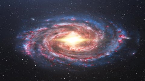 4k massive galaxy with bright spiral arms