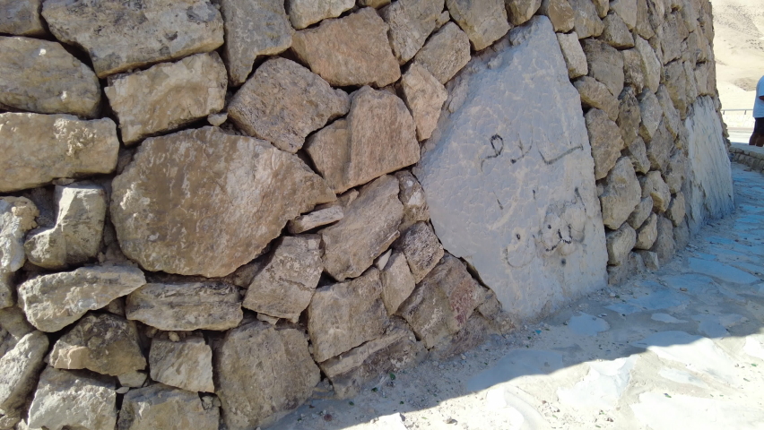 Sea level road sign on the road to the Dead Sea 