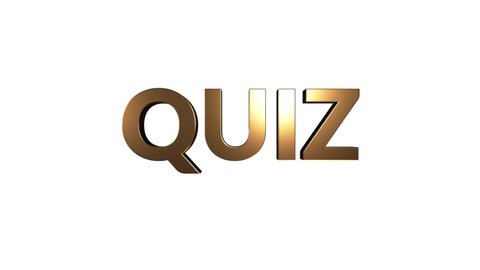 Quiz animation advertising text. Title reveal