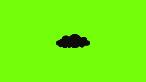 Altocumulus icon animation best simple object on green screen background