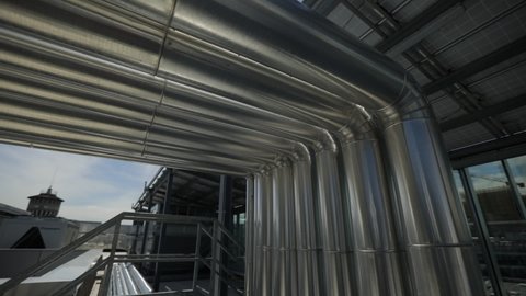 metallic pipes air conditioning ducts system
