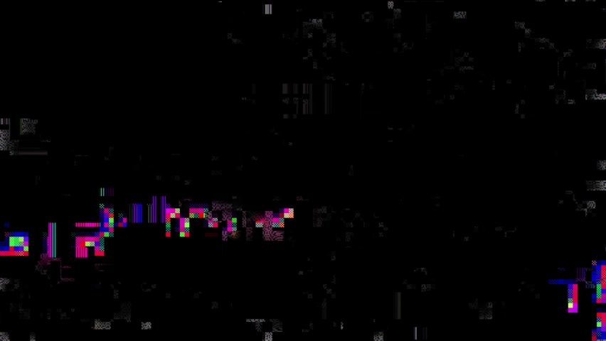 4K Loop Animation of No signal old vintage TV Static color noise. Glitch Error Video Damage. Bad interference. Broken antenna. Distortion Flickering, analog TV signal. bars VHS. digital glitches Royalty-Free Stock Footage #1076782898