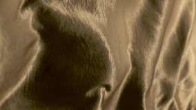 satin fabric abstract gold liquid. Golden wave background. Gold background. Gold texture.Super slow motion of waving gold velvet cloth in detail. Filmed on high speed cinema camera, 1000fps.
 - Powered by Shutterstock - Get 15% off with code: PIKWIZARD15