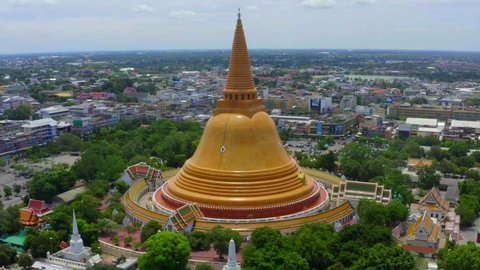 Wat Phra Pathom Chedi Ratchaworamahawihan or Wat Phra Pathommachedi Ratcha Wora Maha Wihan, in Nakhon Pathom, Thailand, south east asia