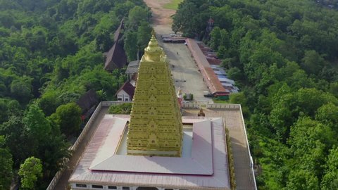 Chedi Phutthakhaya or Puttakaya Pagoda, Wat wang Wiwekaram or wat luang pho uttama in Sangkhlaburi, Kanchanaburi, Thailand
