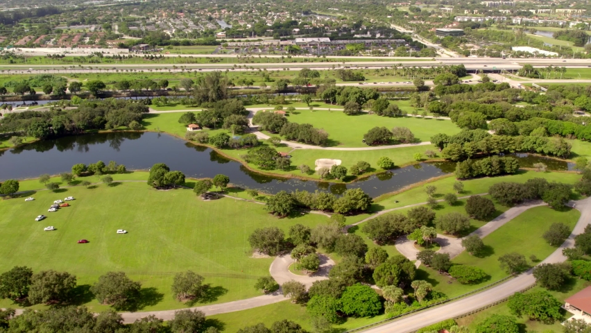 Markham Park 4k aerial video