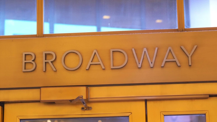 Broadway sign on Manhattan Street in NYC
