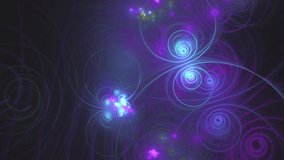 Fractal art loop abstract background animation. Swirling spiral curls. Psychedelic, fantasy art.