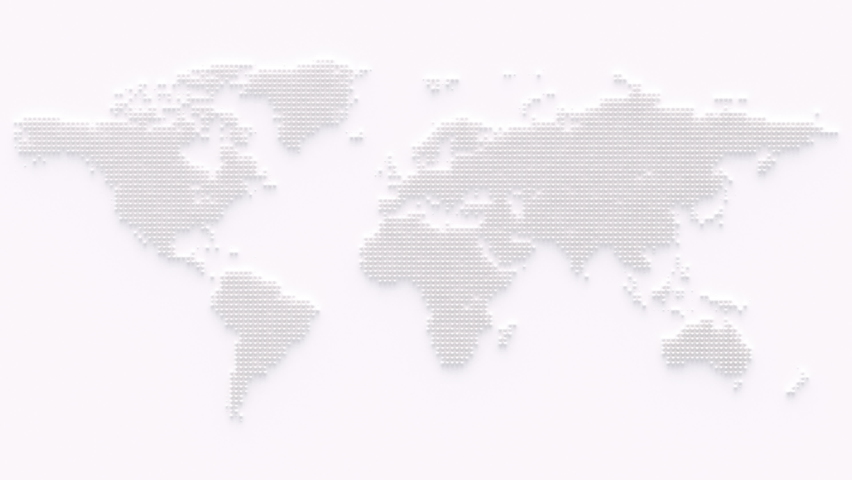 Milky World map from particles, dots. Digital planet Earth. Abstract white neumorphism animation background. | Shutterstock HD Video #1076858501