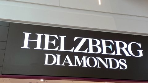 Orlando, FL USA - February 6, 2020:  Zoom out on the exterior of a Helzberg Diamonds store in Orlando, Florida.