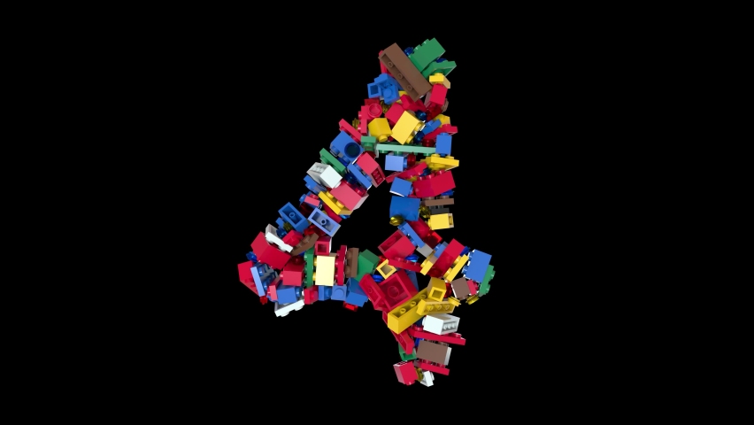 Shuffled Colored Bricks Building Blocks Typeface Text 4
