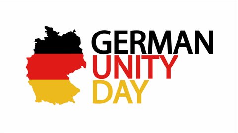 Day of German Unity Tag der Deutschen Einheit, art video illustration.