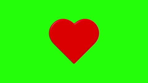 Heart Pulsing and Exploding Into Particles - 4k Red Heart Pump and Explosion Into Small Parts Video Animation Green Screen Chroma Key