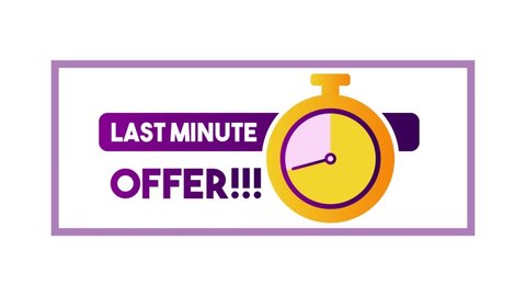 Last minute offer campaign price tag for discount clearance