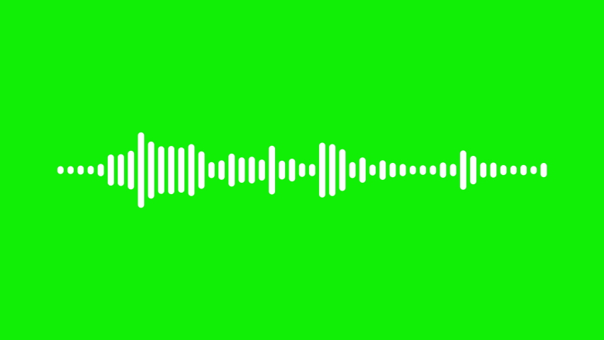 Audio wave or frequency digital animation effect 4K movement on green screen background. Is a sound technology or audio recorders. | Shutterstock HD Video #1076994506