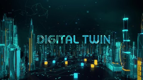 Digital Twin with digital technology concept