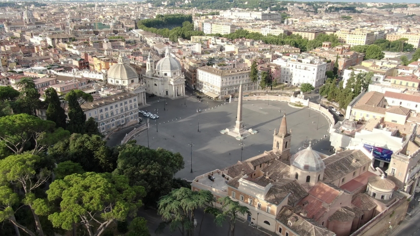 Aerial view of Piazza del Popolo (People