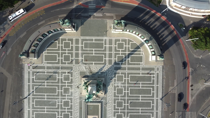 Aerial top view of Heroes