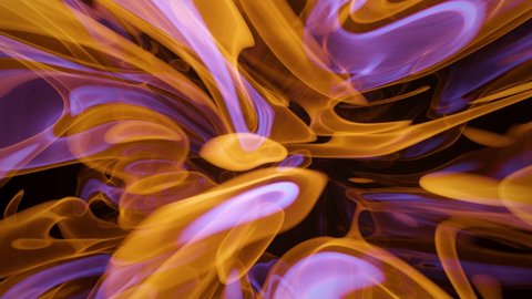 Beautiful volumetric fire motion art flowing, colorful 3D rendering geometric fluid ink swirling resemble nebula universe effects, Abstract motion graphic background