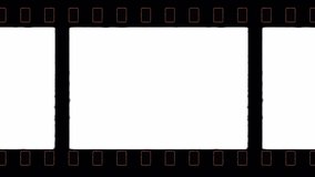 4K Authentic Vistavision Film Frame with Sprocket Hole for Retro Vintage Effects. Empty Cinema Film Without Noise. Create the Retro Vintage Archival Footage Look with Your Digital Footage.