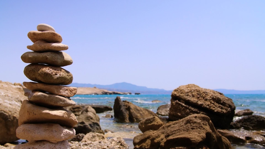 Stapled Stones in fron of the Sea