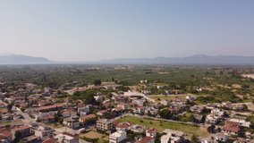Istiaia city, Greek Island of Evia, drone video