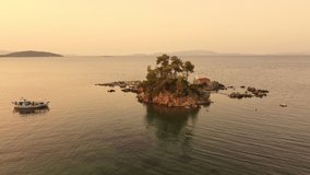 Ellinikon Beach, saint Nikolas, Greek Island of Evia, drone video shot