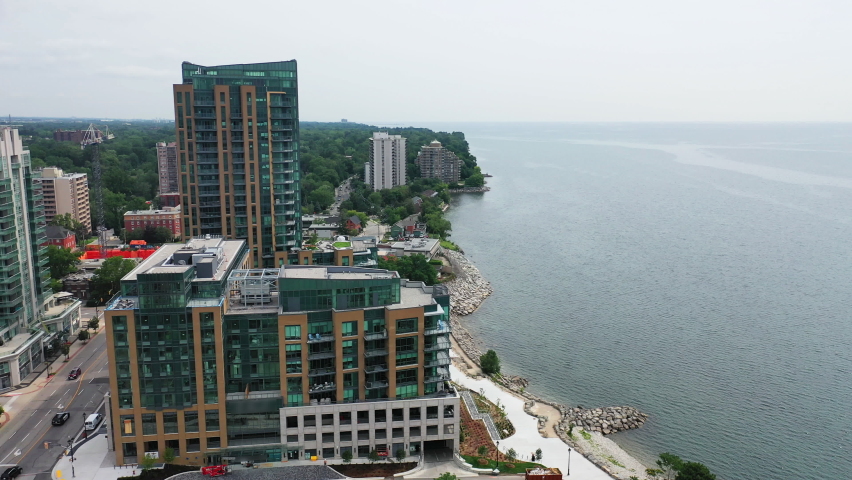 Aerial in Burlington, Ontario, Canada 4K
