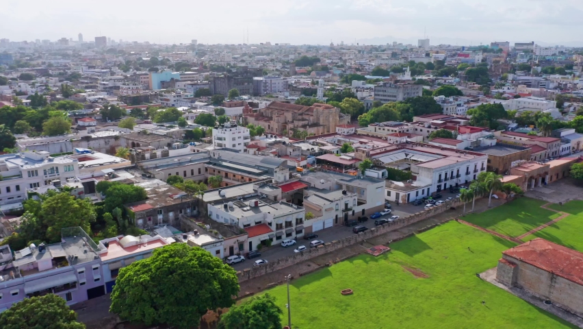 Colonial City of Santo Domingo with Cathedral of Santa María la Menor, aerial