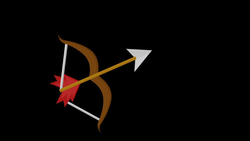 Looped animation of an archer