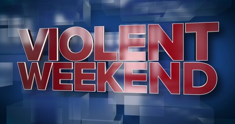 A red and blue dynamic 3D Violent Weekend background title page animation.  	
