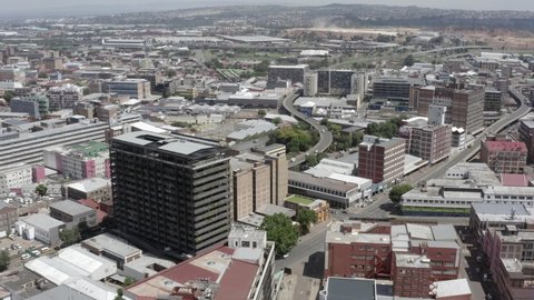  Johannesburg CBD, Joburg, South Africa. Drone Arial Looking towards old gold mine.