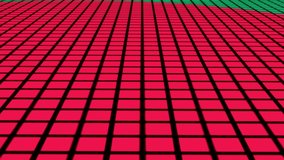 Bangladesh Flag animated in pixel grid style technology background