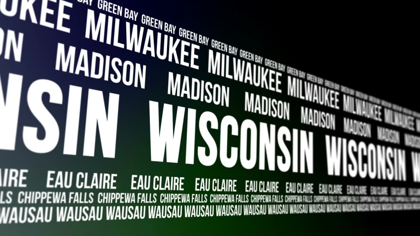 Wisconsin State and Major Cities Scrolling Banner