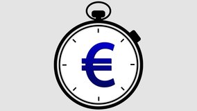 Video of Stopwatch Euro Symbol Rotating