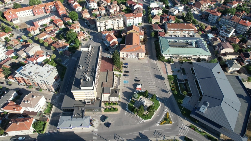 Svilengrad, Haskovo, Bulgaria - 08 07 2021 - Video with a drone of the city