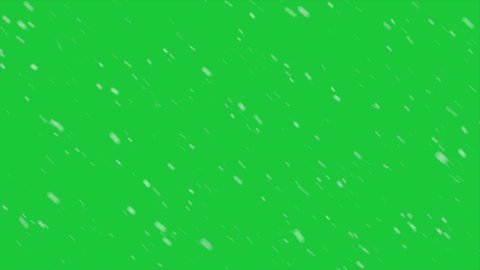 Snowfall 4K animation on Green screen Background