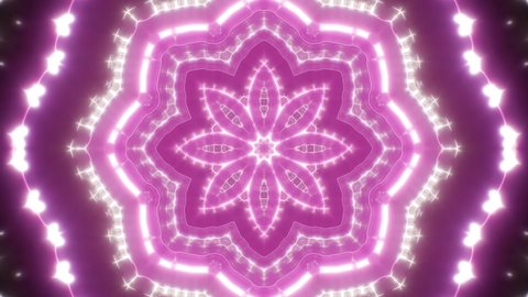 Pink Flower Shape Light Background Loop