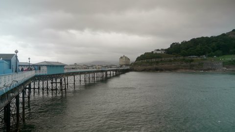 8th August 2021,Llandudno, Wales, UK. Clouds over the Victorian Pier.