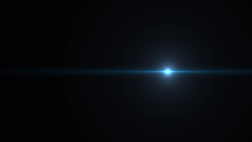 Blue flare blinking in slow motion on black background 4k footage, Optical flare footage | Shutterstock HD Video #1077273476